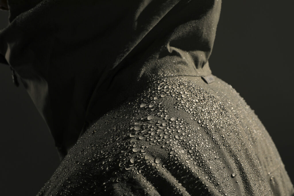 A men's jacket using Petrichor Technology.