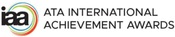 Logo for the ATA International Achievement Awards featuring "IAA" in bold with colorful circular accents, accompanied by the full award name beside it.